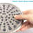 6 - Functions Single Handle Wall Mounted Shower Head , With Included Valve And Adjustable Spray Pattern, 360 Joint, Holes For Prevention, Brushed Nickel Plastic Composition Faucet Head, Cleaning,