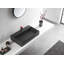 Lavabo de salle de bain, installation murale ou sur comptoir, 32 po avec trou de robinet simple en blanc mat, SVWS601-32WH-59213475