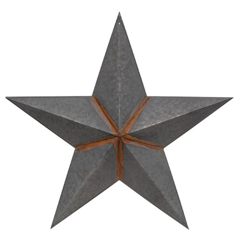Étoile de grange antique, 24 po, Gris