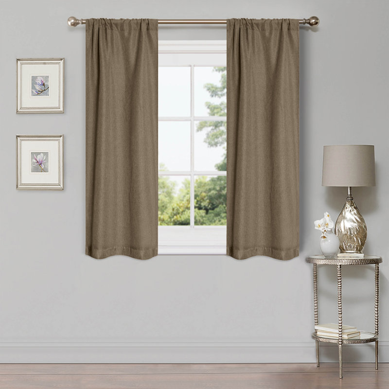 Panneau de rideau obscurcissant 100% polyester, L 26 po x L 63 po, Coriandre