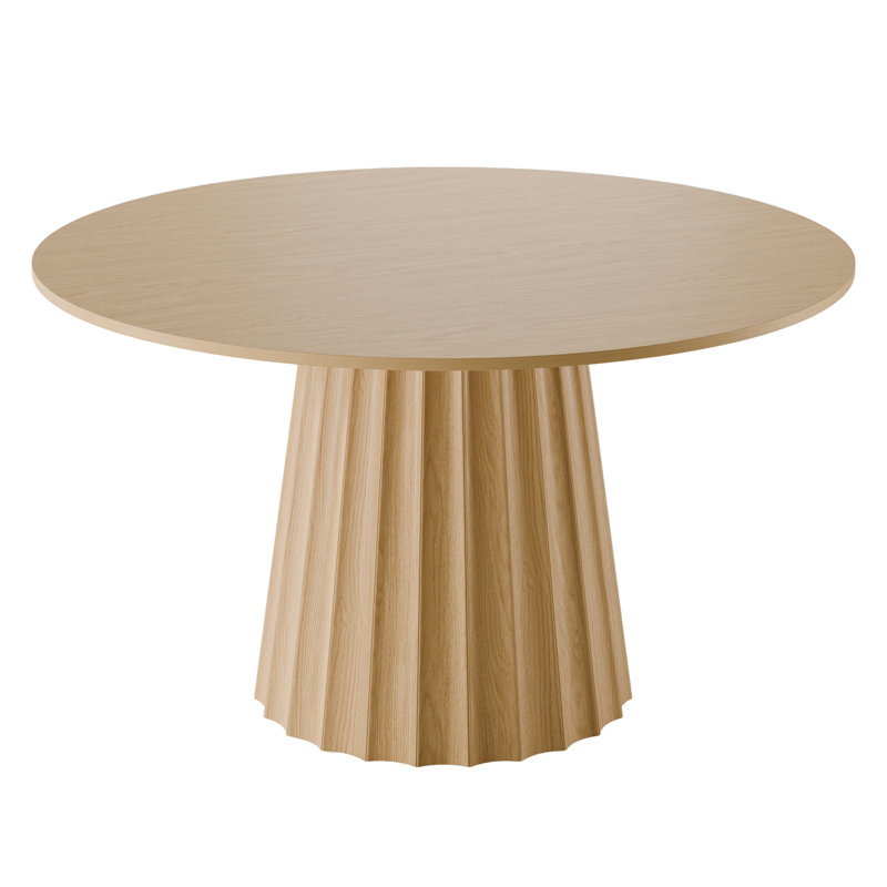 Table de salle à manger en bois massif, H 30 po x L 46 po x l 46 po, Chêne