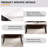62.99" Modern Rectangular Dining Table White Artificial Stone Curved Edge Black Metal Legs 6 Person-13518880