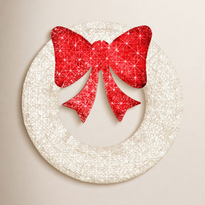 Pre-Lit Metal Holiday Wreath