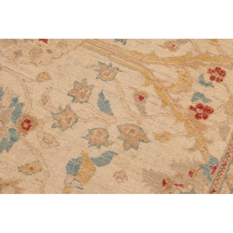Tapis oriental brun en laine noué à la main 9 pi 2 po x 11 pi 8 po Breanne