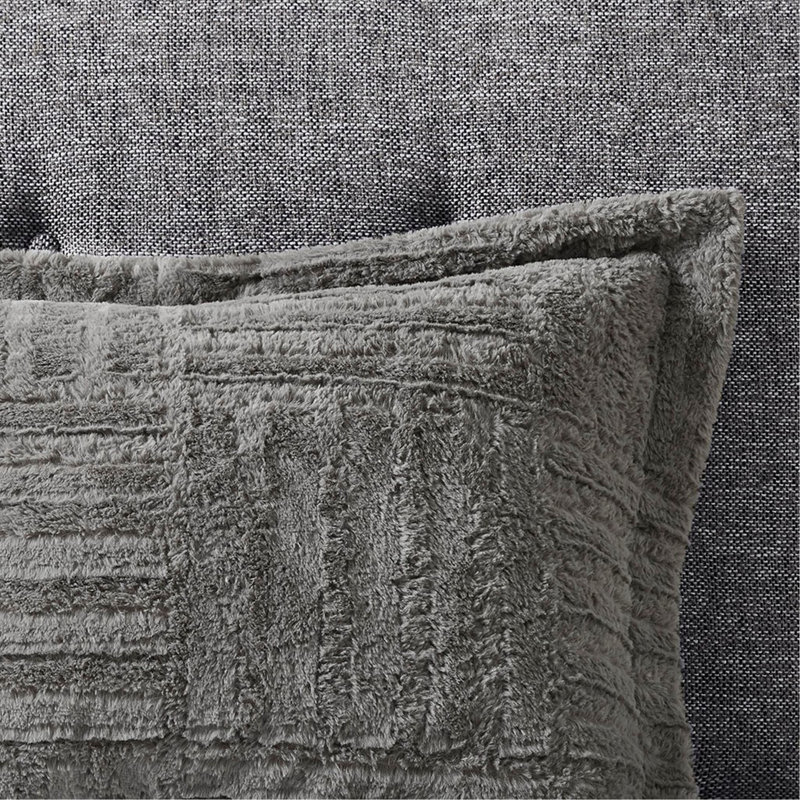 Mini ensemble d'édredon en duvet synthétique, Queen Comforter + 2 Pillow Shams, Gray