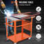 Table de soudage 36 po x 24 po, table de soudage en acier robuste 600 LBS avec trous 5/8 po et panneau perforé, établi industriel avec roues