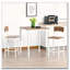 Ensemble de table de bar 3 pièces, ensemble de table de salle à manger à hauteur de comptoir industrielle, chaises et pieds en acier-391581179