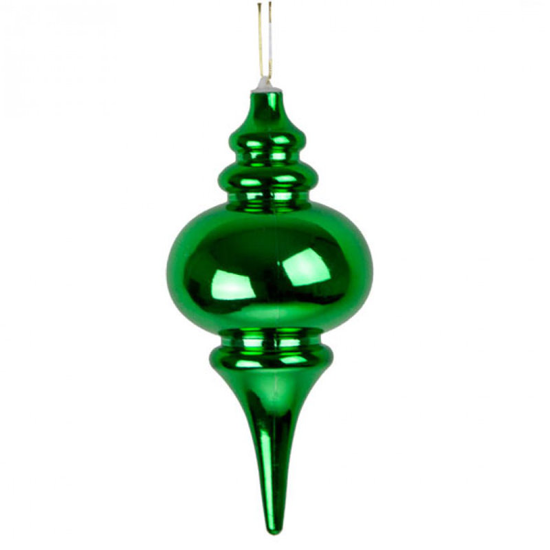25cm Finial Ornament, Green