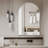 20X30 Inch Silver Metal Framed Arched Bathrrom Mirror For Wall.-1656284750-1656284746