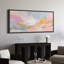 Doux pastel abstrait paysage coulant rêve moderne décoration murale pour le salon chambre à coucher encadrée toile chambre principale, reproduction d'art-126348465-126348466