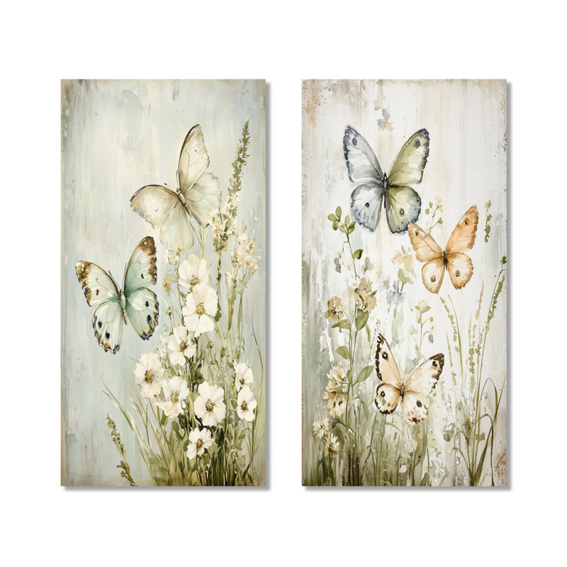 Ensemble de 2 impressions murales en métal doux, 32" H x 32" W