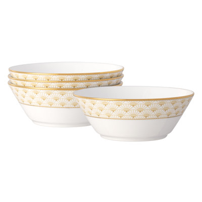 Ensemble de 4 bols à fruits Noritake Trocadero Gold, 5 po, 9 oz