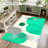 Modern Abstract Green Brown Large Rectangular Mat - Soft Plush Texture Mat With Non-Slip Rubber Backing, Machine Washable Large Floor Mat For Living Room, Bedroom, Hallway, Dining Area - Green Brown Decor In Mint, Sage, Mustard-244131309