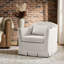 Fauteuil pivotant à housse Mcgee Modern Farmhouse-1712704962