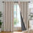 100% Blackout Faux Linen Curtains with TPU Backing – Dual-Layer Noise Reducing & Thermal Insulated Drapes-934544106-934544021