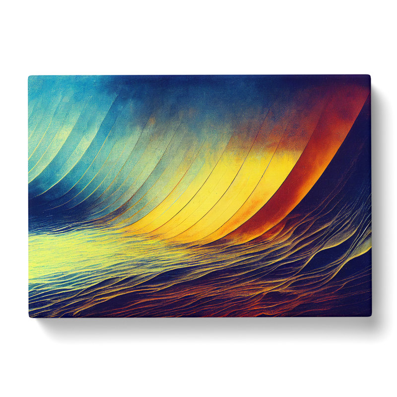 Wave Painting - Wrapped Canvas, 35cm H x 50cm W x 3cm D