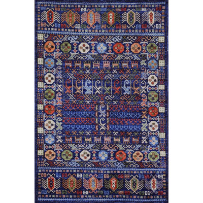 Oushak Collection, Transitional One-of-a-Kind Rectangle 3'10" x 5'10" Hand Knotted Area Rug