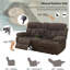 Canapé inclinable en microfibre brun foncé
