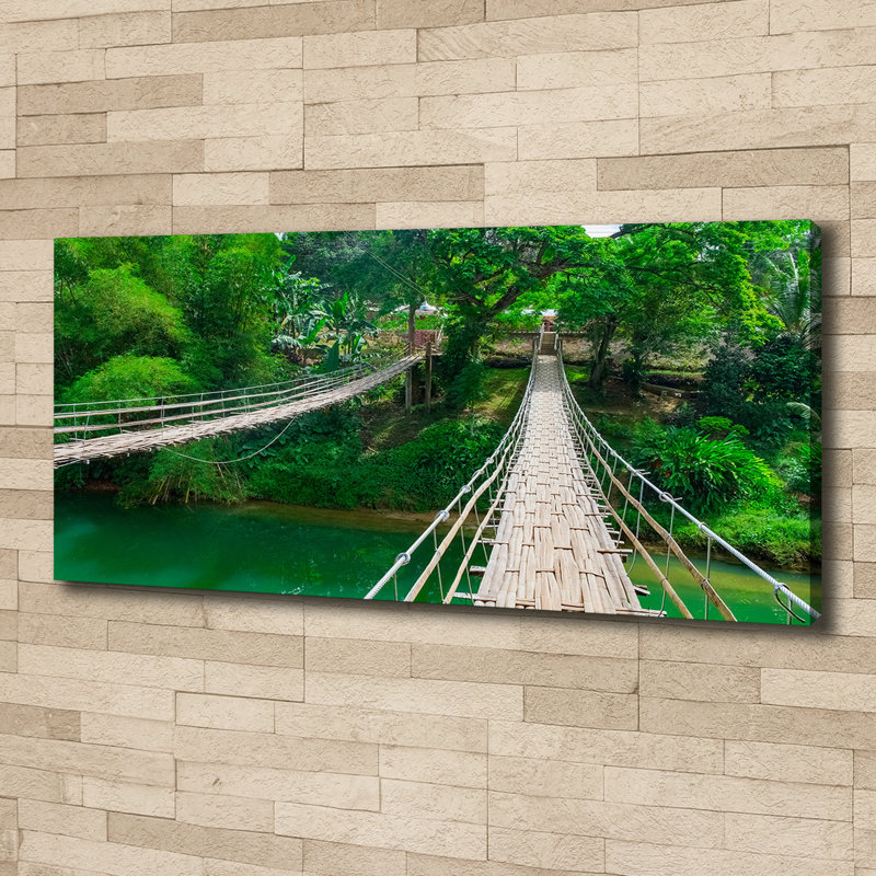 Bridge over the River 1 Piece Wrapped Canvas Wall Art