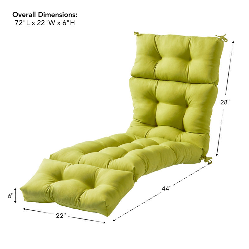 Coussin de chaise longue d'extérieur capitonné Shipton, Kiwi
