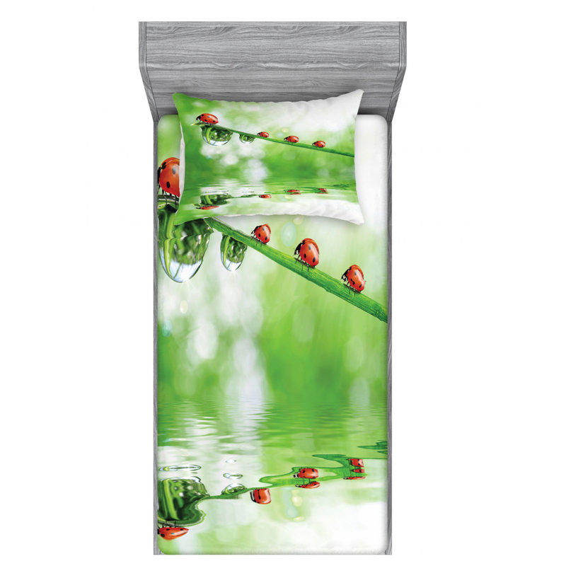 Microfiber Sheet Set, Twin Sheet Set with Fitted Sheet