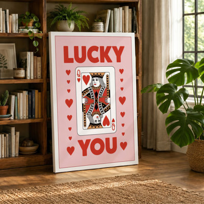 Lucky You Retro - Wrapped Canvas