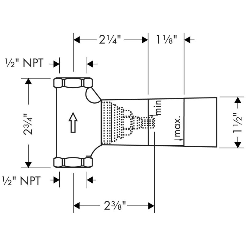 Axor Rough 0.5" Volume Control Valve