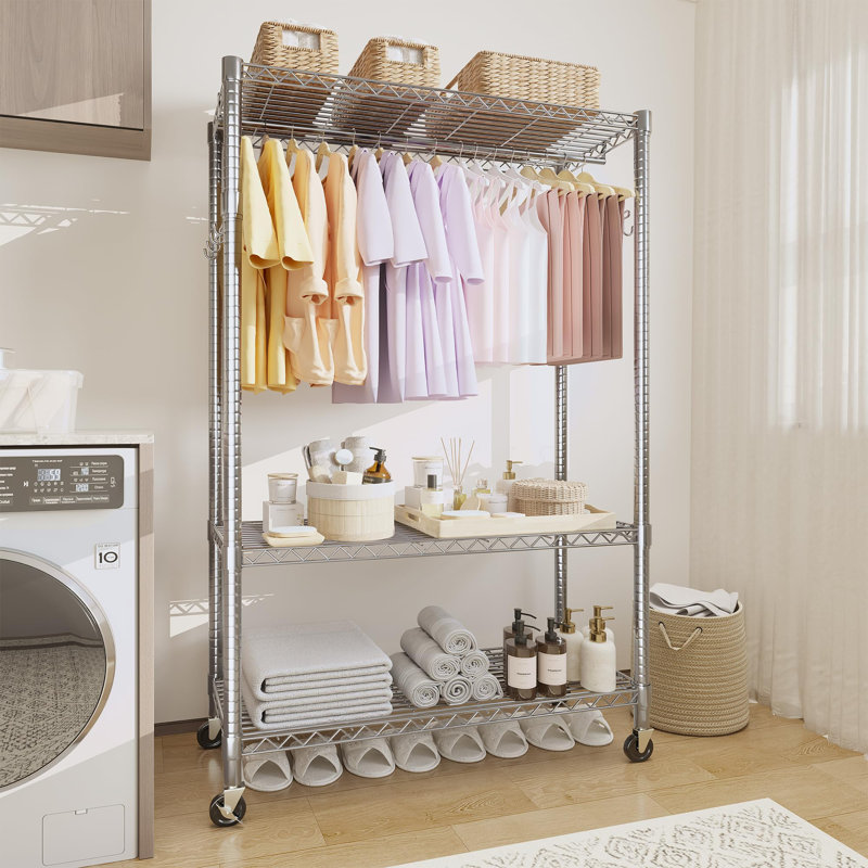 115cm Rolling Clothing Rack
