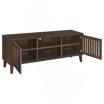Dark Pine 2-Door Engineered Wood 60" TV Stand
