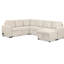 Ensemble de canapé de 107,5 po en forme de U, avec fauteuil de rangement, avec équipement de chargement, beige-1504576833