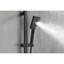 Douchette à main en acier inoxydable noir mat, barre coulissante de 28 pouces, boyau de 59 pouces, hauteur réglable, réglages de jet fonctionnels pour la détente et utilisation de chaise réglable avec plusieurs modes de bain,-126125310