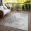 Tapis bleu sarcelle lavable à la machine intérieur / extérieur Xhevrie-551667580