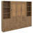 Multi-Functional Wood Wall Bed With Display Shelves & Storage Cabinets