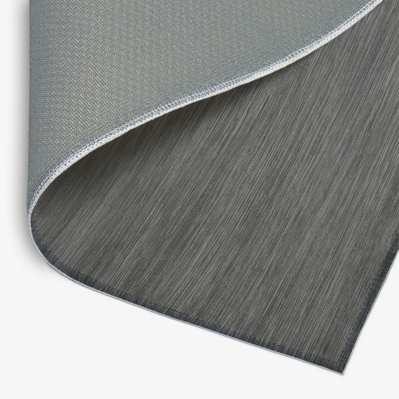 Solid Gray Indoor and Outdoor Area Rug, Rectangle 4' x 6'