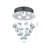 Mendel 3-Light Transitional Crystal Semi Flush Mount -41284068