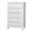 Aure 3 Pc Full Size Kids Bedroom Set, Curved Tufted Headboard, White