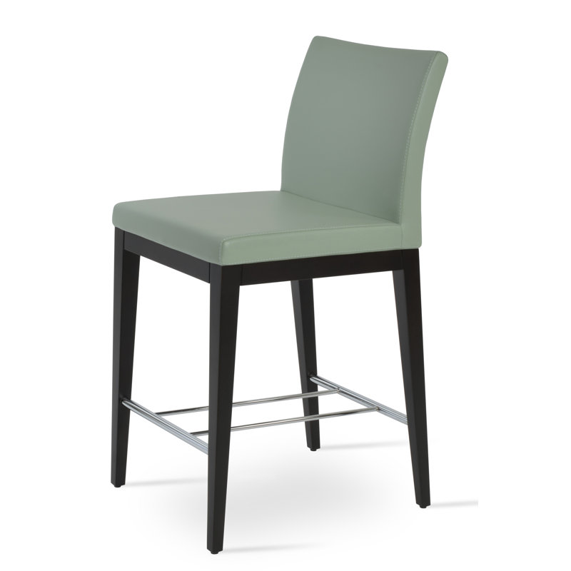 Tabouret de comptoir en bois massif 24 po Aria, PPM - Brun, Wengé