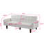 Button Pu Leather Sofa Bed - Contemporary Convertible Couch For Living Room & Bedroom-519145645