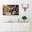 Mother Elephant Encouraging Baby - Wrapped Canvas-56640035