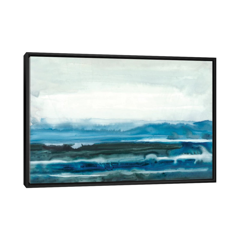 " Lake Country I " by Renée Stramel, 18" H x 26" W x 1.5" D, Black Framed Canvas, No Mat