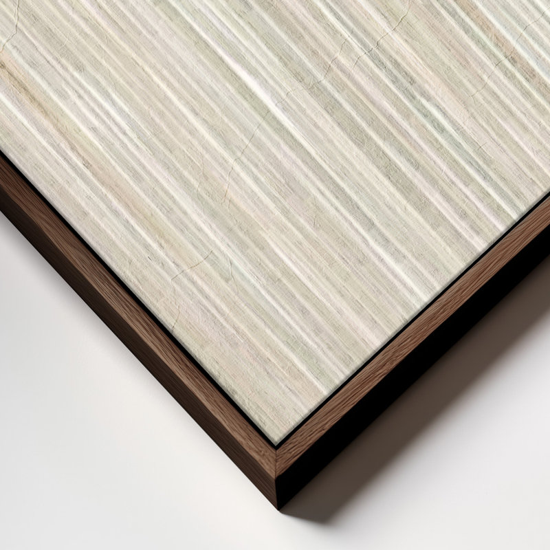 Lines And Textures By Alma – Beige And White Linear Abstract Wall Art, 40" H x 40" W, Brown