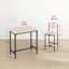 Ensemble de 3 tables de bar et chaises HOMcom, ensemble de table de salle à manger industriel pour 2 personnes, table de cuisine à hauteur de comptoir avec tabourets de bar, ensemble de table de petit-déjeuner pour 2 petits espaces, chêne-932640419
