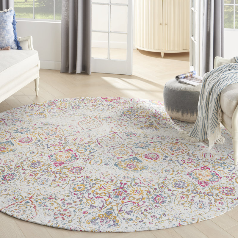 Tapis ivoire Gwenn, Rond 8 pi
