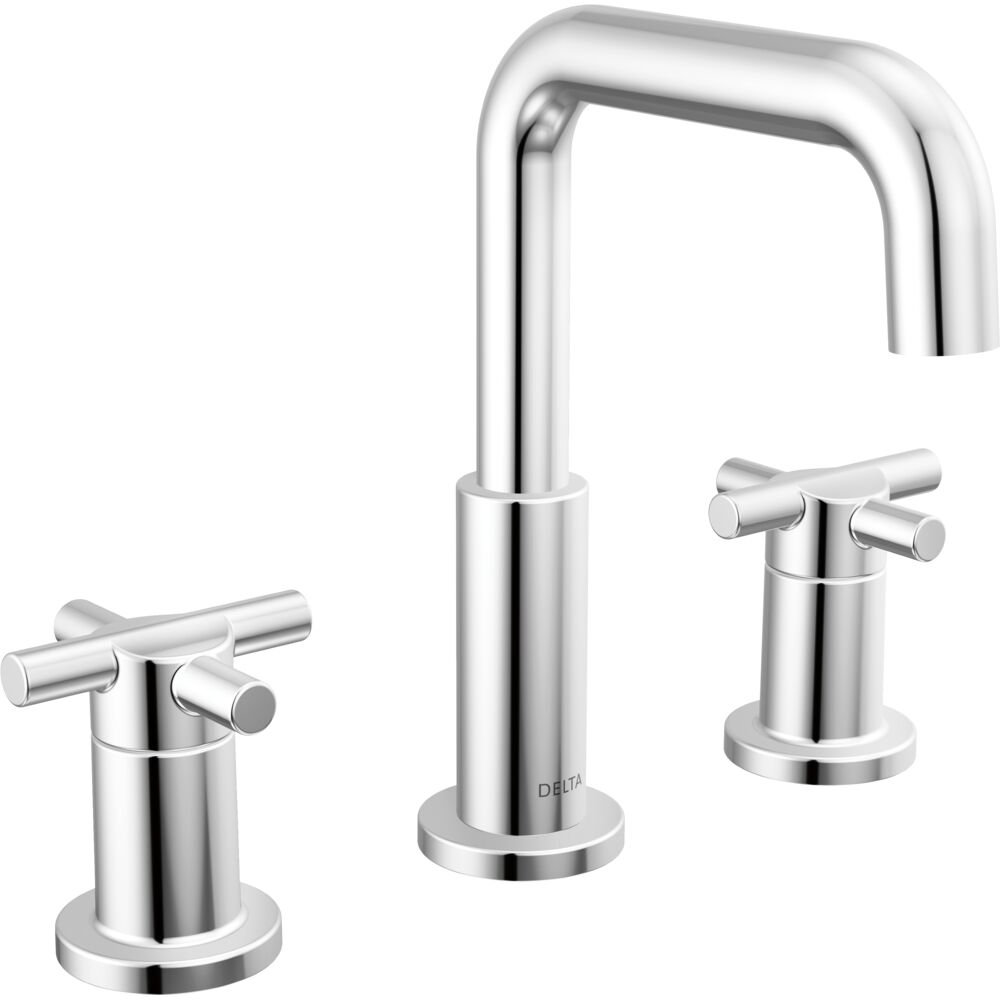 Nicoli Widespread Faucet with Drain Assembly, Chrome