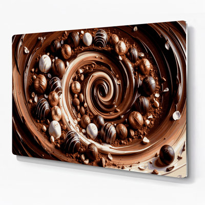 Dessert Lindt chocolat rouge, art mural en métal