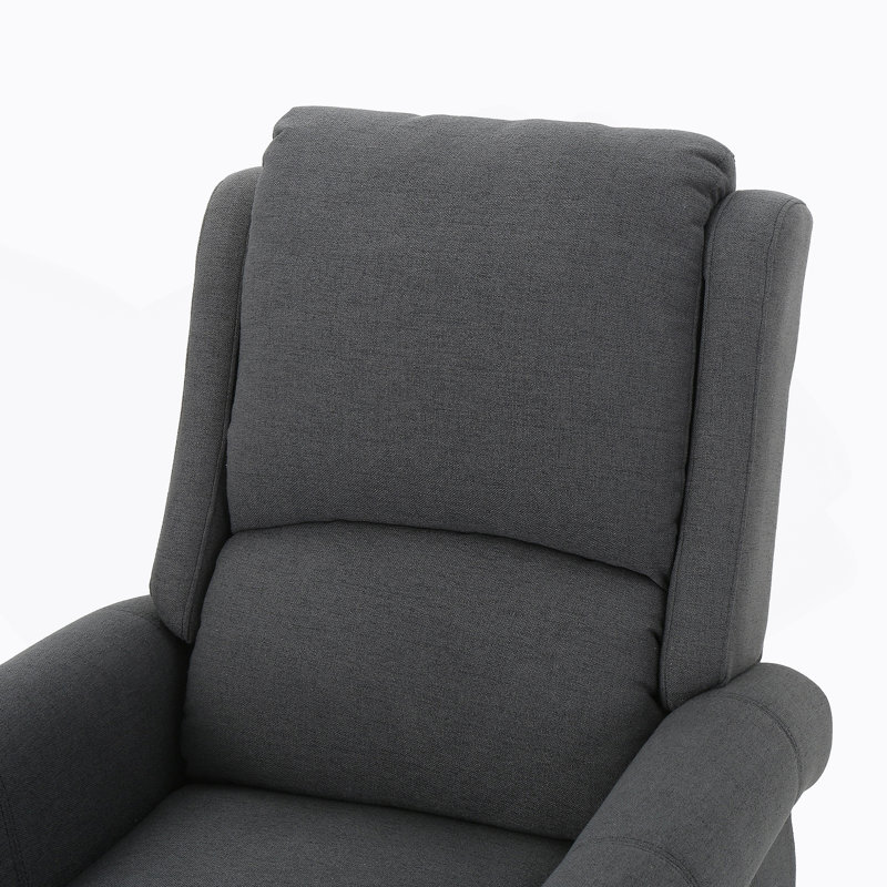 Fauteuil inclinable avec mécanisme d'inclinaison en douceur, pieds en bois d'hévéa durables et conception moderne polyvalente pour un confort ultime.