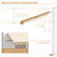 Auvent de terrasse beige 10 pi x 8 pi, abri de soleil pour terrasse avec tissu aquatique, manivelle manuelle, pour balcon, cour, parasol et terrasse en aluminium, cour