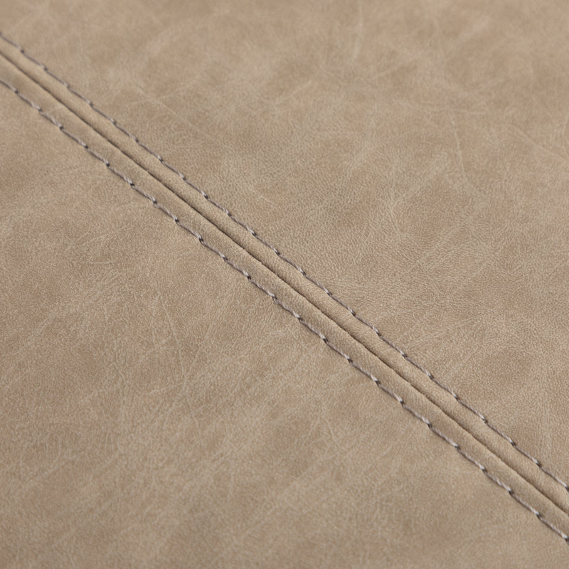 Banc rembourré en similicuir Mikhajlo, Taupe rétro