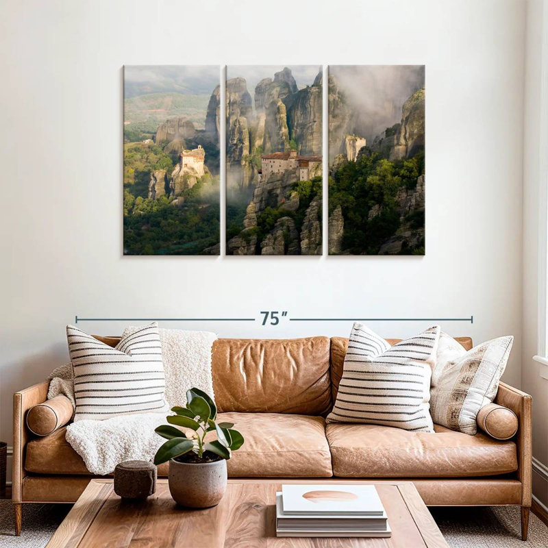 Adella Greek Meteora Monastery, 36" H x 57" W