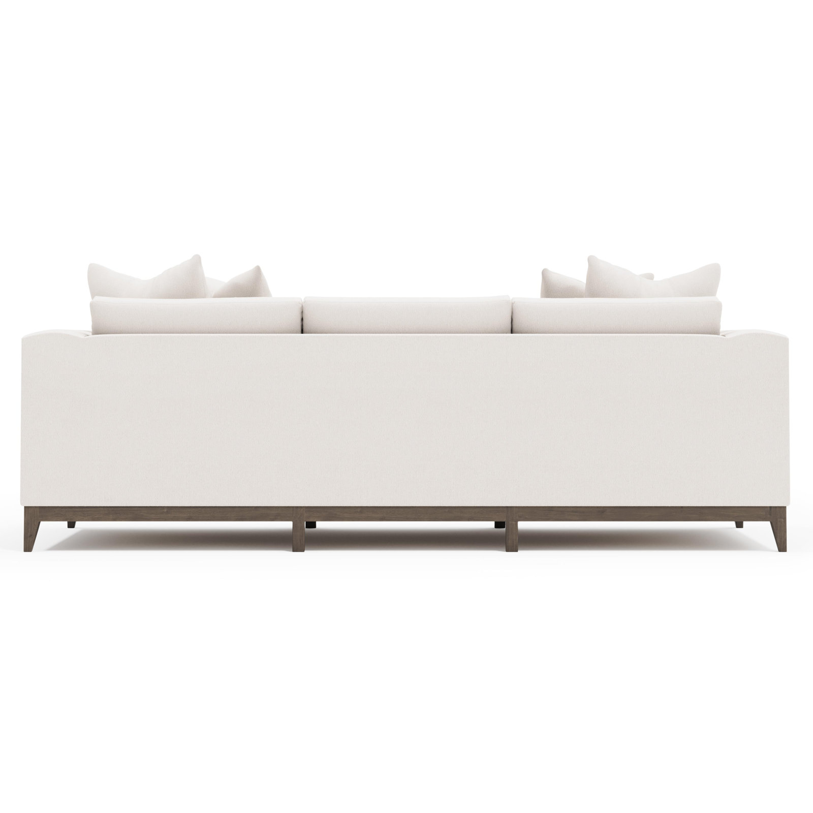 Noel Velvet Sofa, Cream Chenille 1345-002, 27.50" H x 100" W x 40" D, Brown
